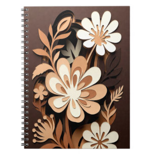 Carnet Harmonie de papier découpé floral superposé