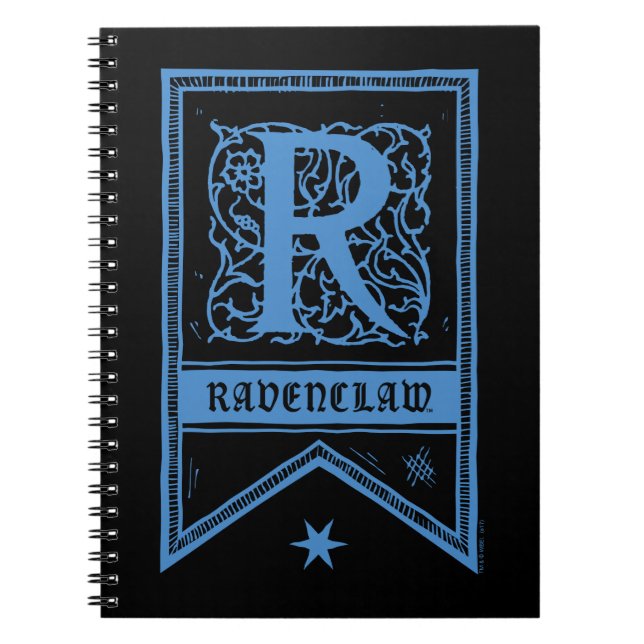 Carnet Harry Potter | Bannière de monogramme de Ravenclaw (Devant)
