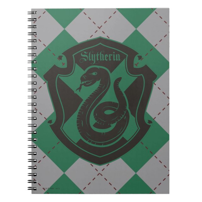 Carnet Harry Potter | Blason de fierté de la maison Serpe (Devant)