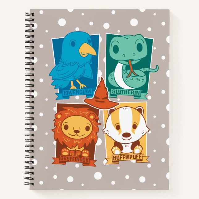 CARNET HARRY POTTER™ | CARTOON HOGWARTS™ MAISONS (Devant)