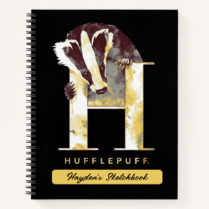 Carnet Harry Potter Dessin du blaireau HUFFLEPUFF™