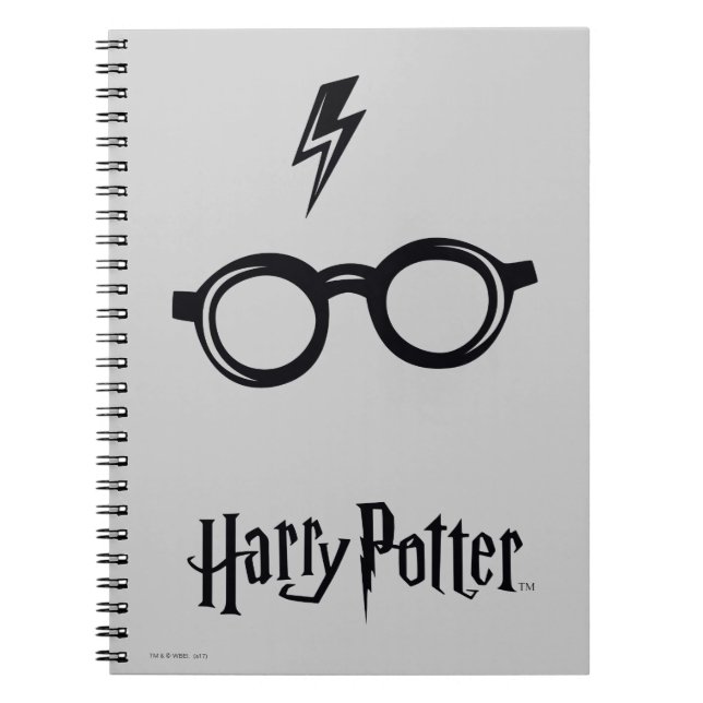 Carnet Harry Potter | Éclair de voiture et lunettes (Devant)