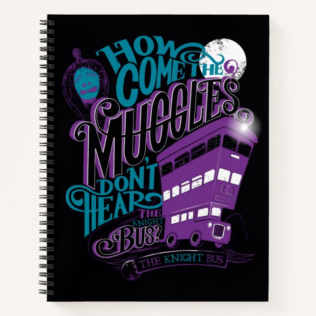 Carnet Harry Potter | Graphique de typographie du Knight  (Devant)