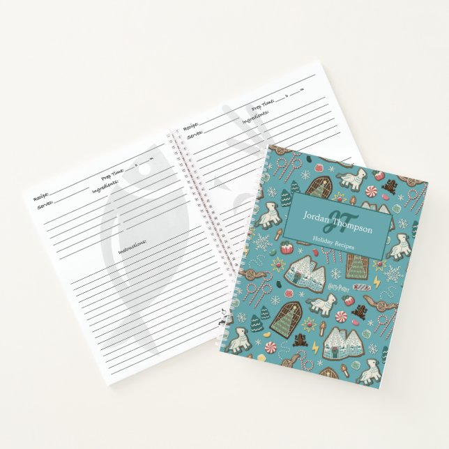 Carnet HARRY POTTER™ HOGWARTS™ Motif de cookies de Noël (Intérieur)
