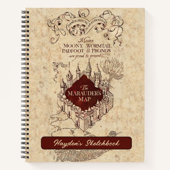Carnet Harry Potter Spell | Plan de Marauder (Devant)