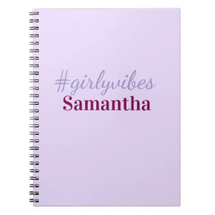 Carnet hashtag Girlyvibes rose violet clair vibes féminin