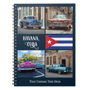 Carnet Havana CUBA Cars texte personnalisé