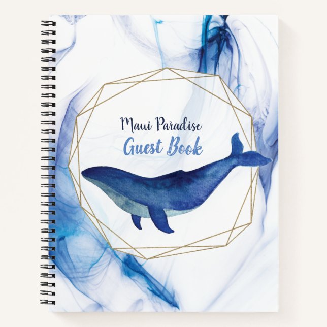 Carnet Hawaii Island Ocean Whale Location de vacances Inv (Devant)