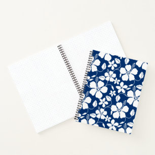CARNET HAWAIIAN HULA (HIBISCUS) NAVY