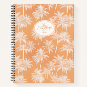 Carnet Hawaiian Palm Tree Silhouette Motif Tacao ID1093
