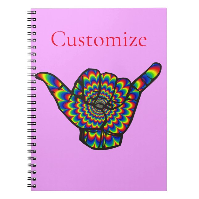 Carnet Hawaiian Shaka Psychedelic Thunder_Cove (Devant)