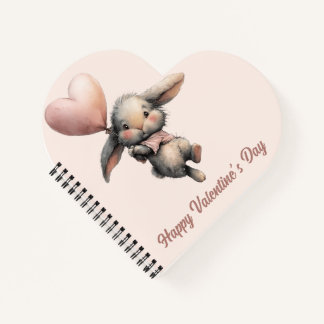 Carnet Heart Balloon Bunny for Valentines