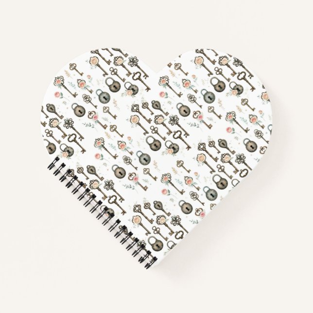 Carnet heart key (Devant)
