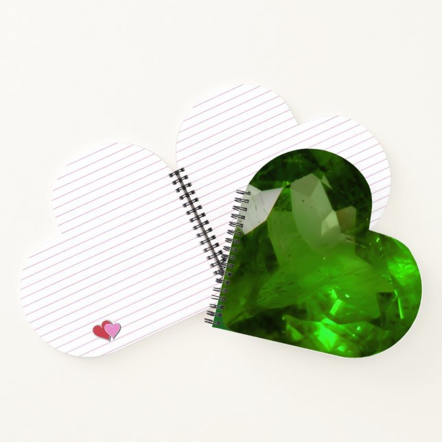 Carnet Heart‑Shaped Emerald (Intérieur)