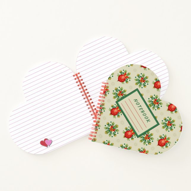 Carnet Heart Shaped Vintage Ornaments Notebook (Intérieur)