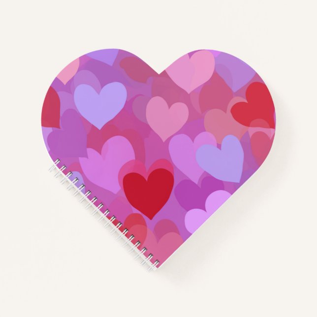 Carnet Hearts Valentine's Day Love Design (Devant)