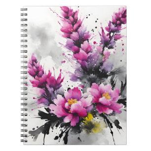 Carnet Heather - Fleurs aquarelle