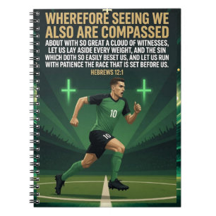 Carnet Hébreux 12:1 KJV Coureur de Football