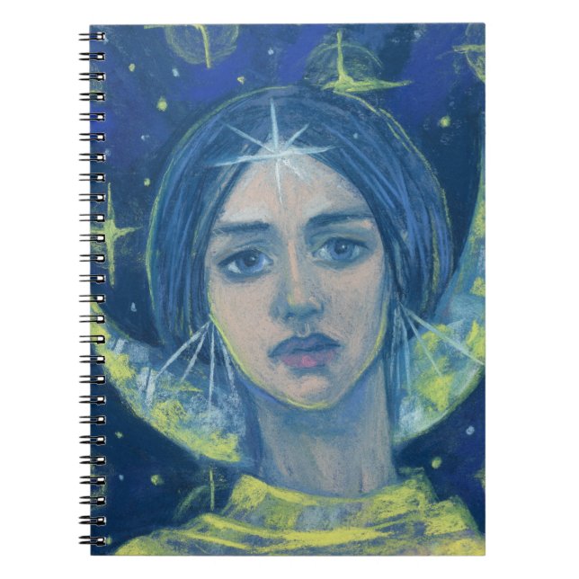 Carnet Hécate, Déesse de la Lune, peinture pastel, imagin (Devant)