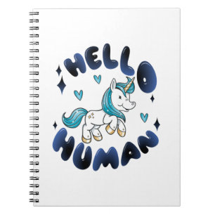 Carnet Hello human Lovely Unicorn