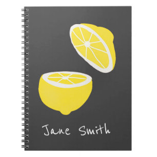 Carnet Hello Lemon jaune moderne fruit