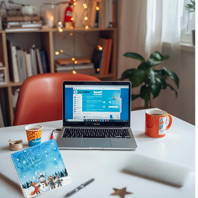 Carnet Hello Winter Hardcover Spiral Notebook (Créateur téléchargé)