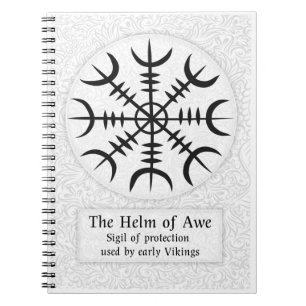 Carnet Helm Of Awe Panneau magique islandais - Blanc