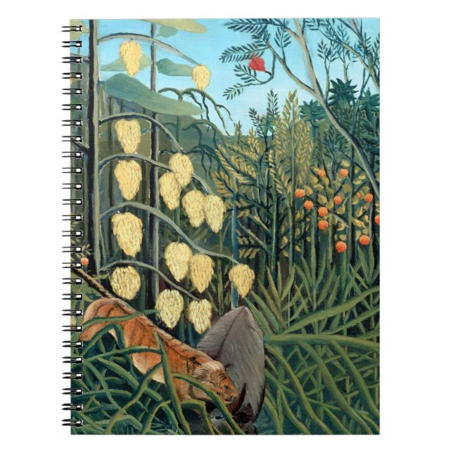 Carnet Henri Rousseau - Tigre de combat et Buffalo (Devant)