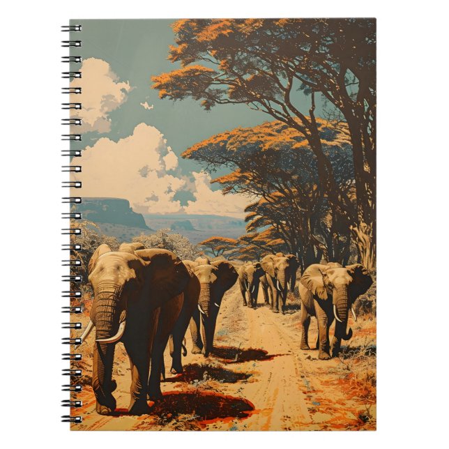 Carnet Herbe d'éléphants Vintage (Devant)