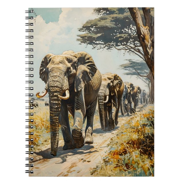 Carnet Herbe d'éléphants vintage (Devant)