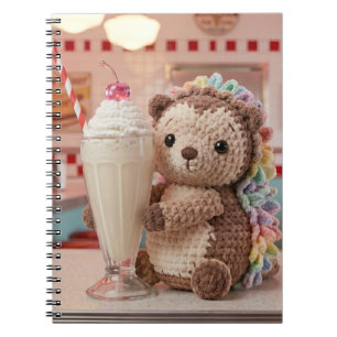 Carnet Hérisson au crochet et milkshake au diner rétro