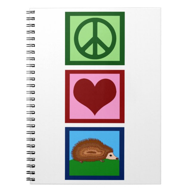 Carnet Hérisson d'amour pour la paix (Devant)