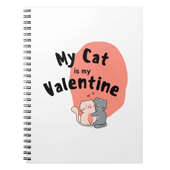 Carnet Heureuse Sainte-Valentin - Mon Chat Est Ma Saint V (Devant)