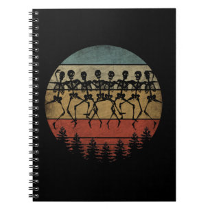 CARNET HEUREUX HALLOWEEN SKELETON DANSE