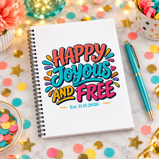 Carnet Heureux Joyeux et Libre - Date d'Etablissement pou