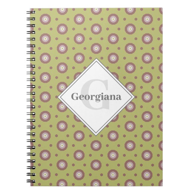 Carnet Hexagons géométriques personnalisés neutres chauds (Devant)