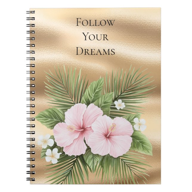 Carnet Hibiscus bleu tropical (Devant)