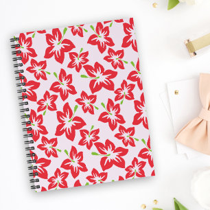 Carnet Hibiscus Rouge, Fleurs Rouges, Motif De Fleurs