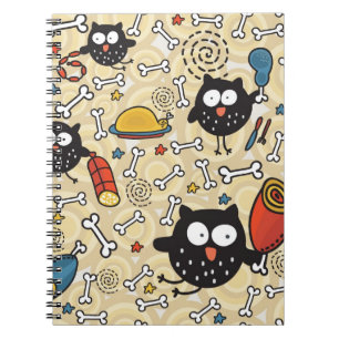 Carnet Hibou avec le motif de viande