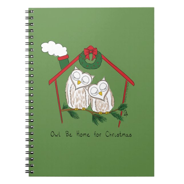 Carnet Hibou Noël mignon Enfants (Devant)