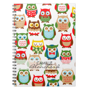 Carnet Hiboux mignons de Litte personnalisés