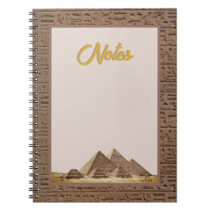 Carnet Hiéroglyphes de l'Egypte ancienne sur Faux Sandsto