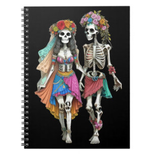 Carnet Hippie Skeleton Couple