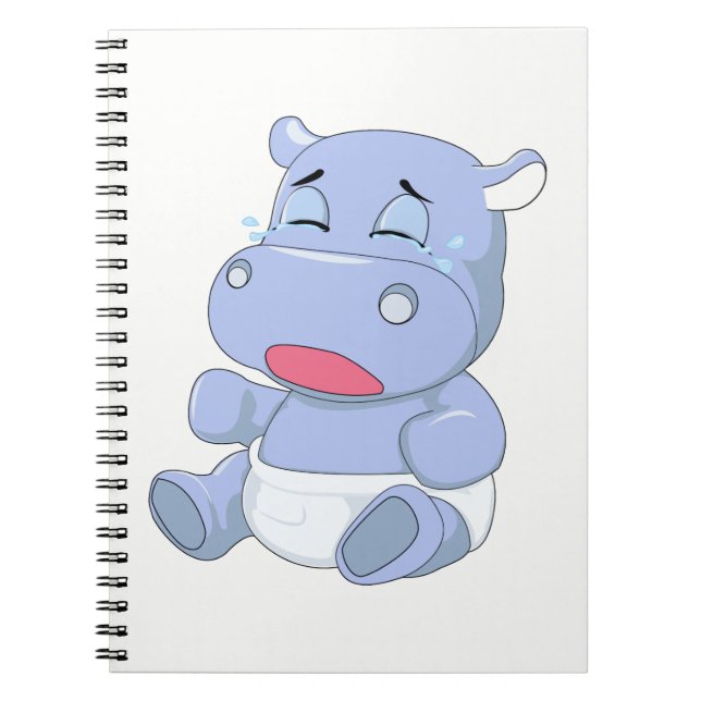 Carnet Hippo bébé pleurant (Devant)