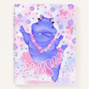 Carnet Hippo Prima Ballerina - Ajouter Votre Photo / Text