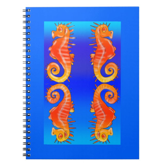 Carnet hippocampe aux couleurs vives (Devant)