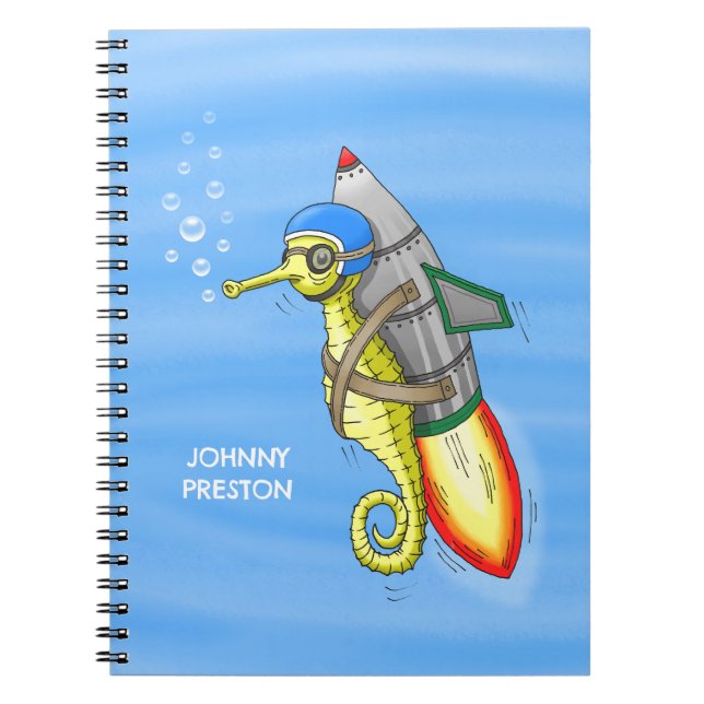 Carnet Hippocampe Fusée (Devant)
