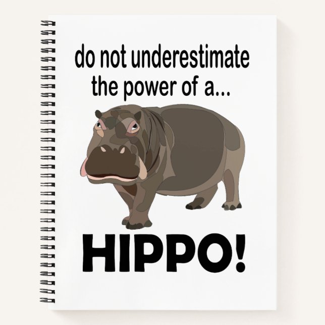Carnet Hippopotame Animal Drôle Hippo (Devant)