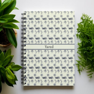 Carnet Hippopotames et Marabus, personnalisable