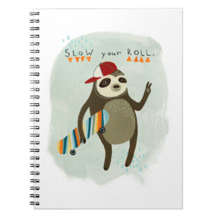 Carnet Hipster Sloth Ralentissez Votre Rouleau